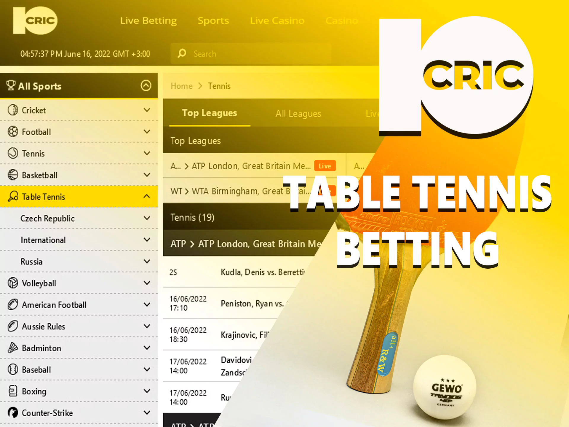 Professional players highly appreciate this game, 10Cric offers single and combined tournament bets.