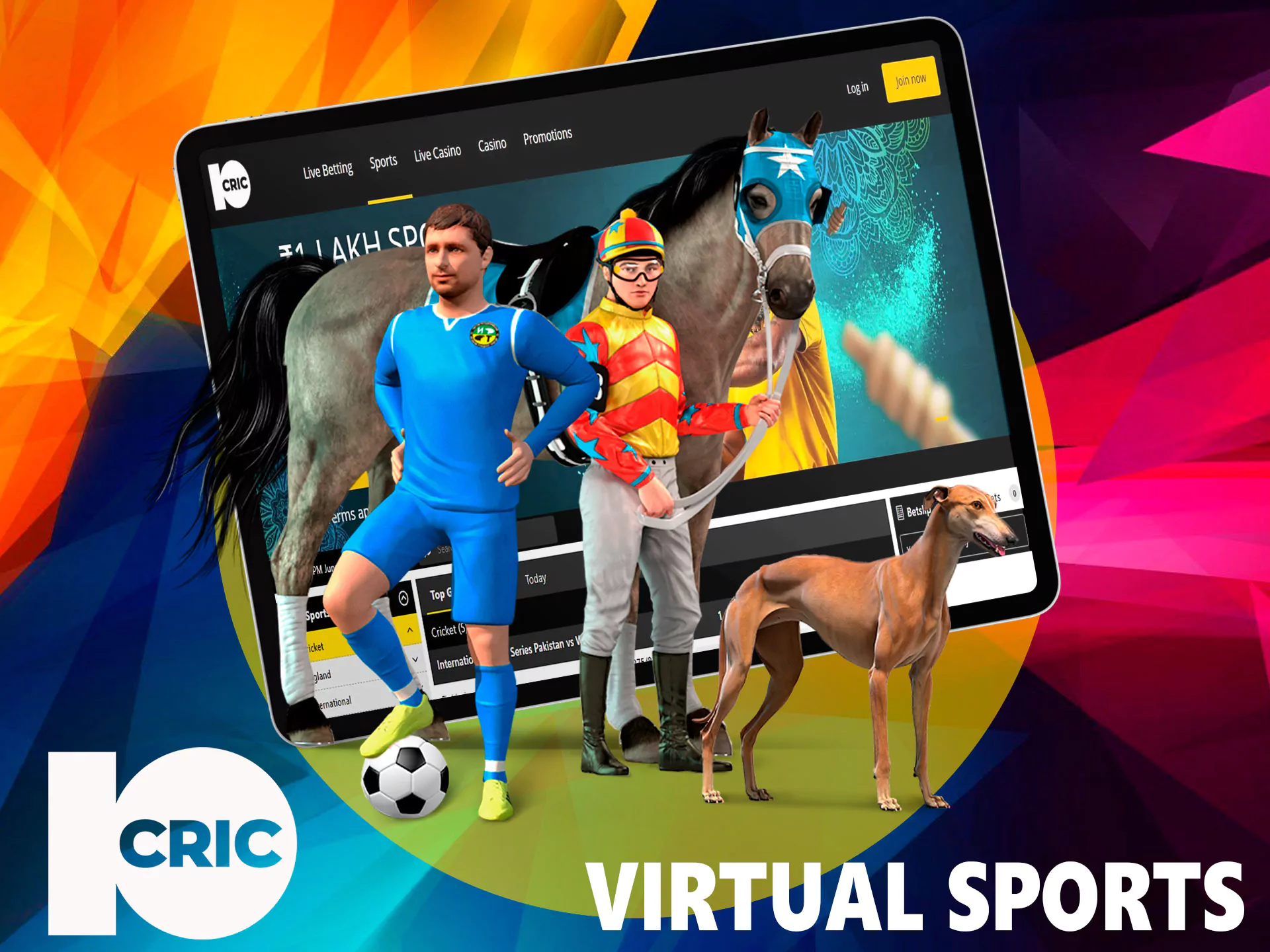 10Cric has not only classic sports betting, this section is weighted and serves to give an idea of ​​the real event, you can bet small amounts.
